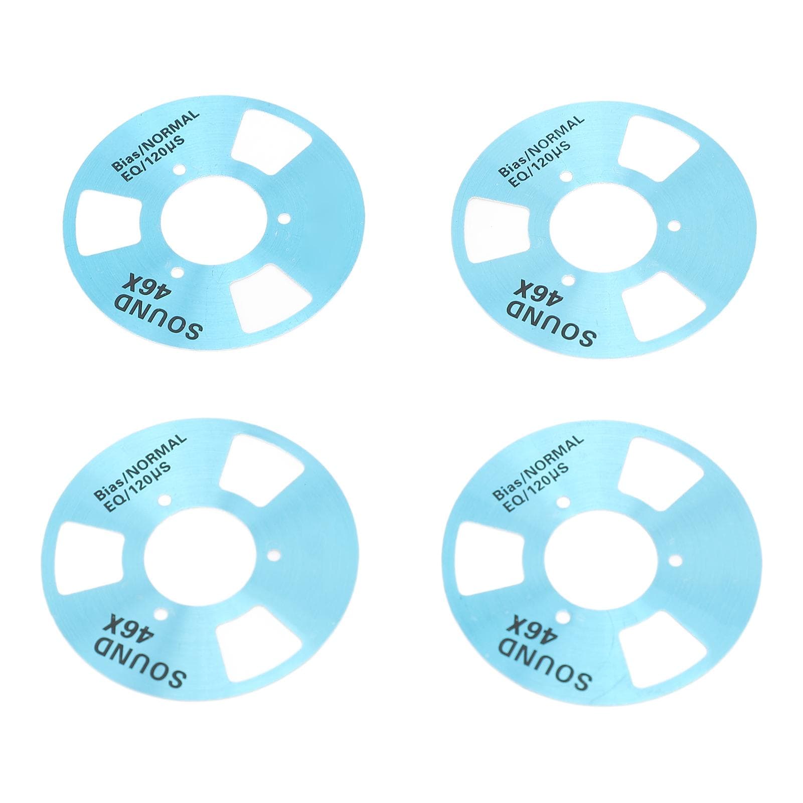 Reel to Reel Cassette Tape Professional Metal DIY Homemade Blank Cassette Tape 4 Reels 2 Wheels for blue