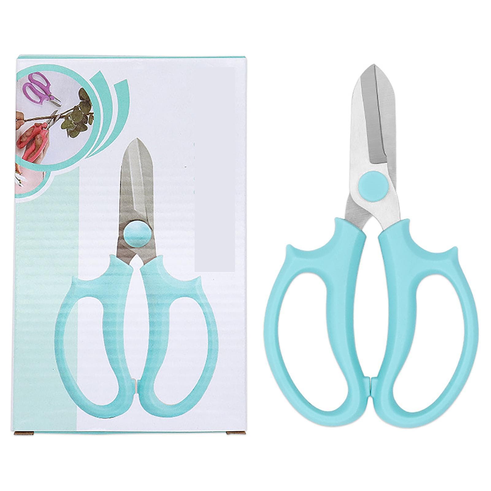Florist Scissors Incisive Blades Small Lightweight Stainless Steel Flower Branch Scissors for blue