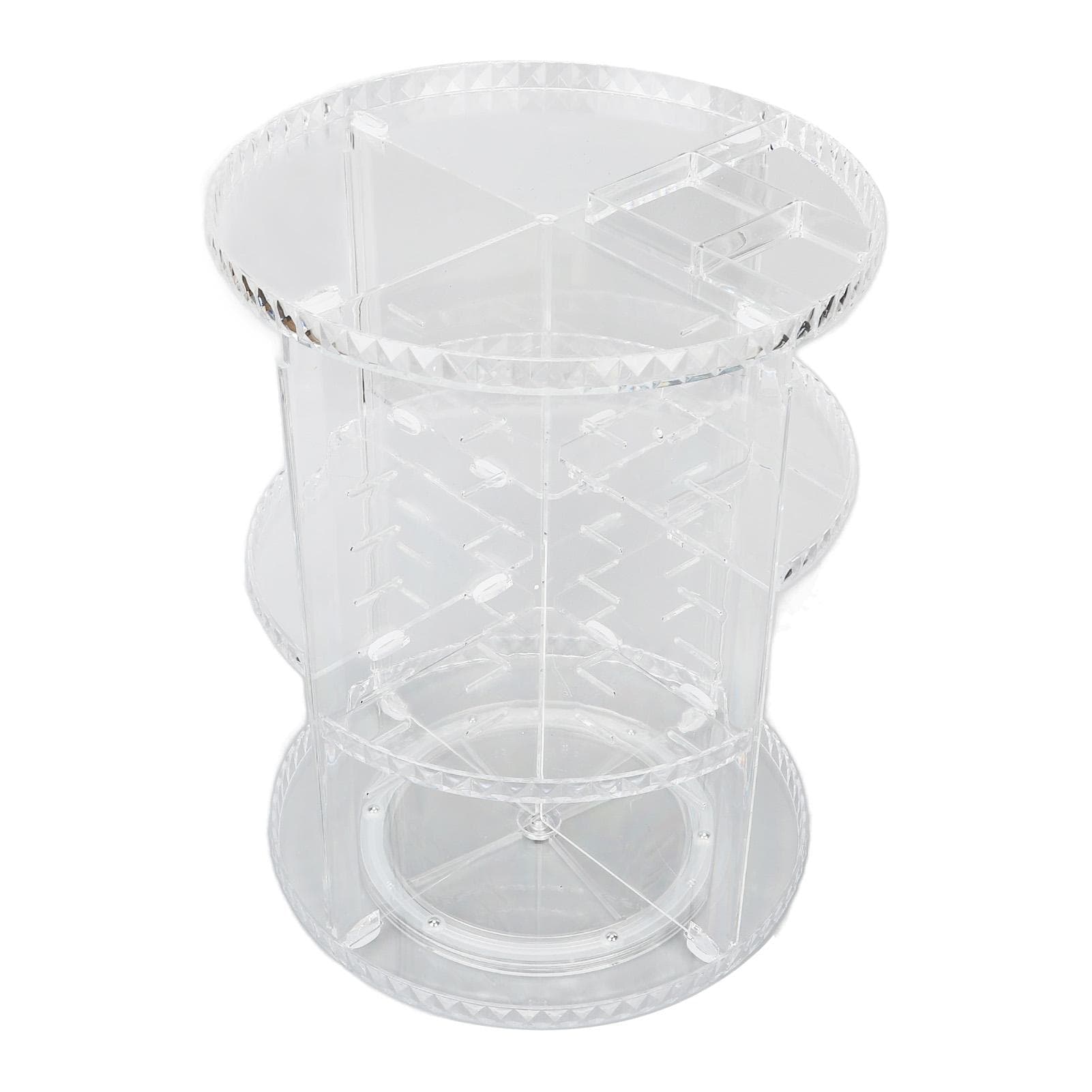 360 Degree Rotation Rotating Makeup Organizer Transparent Stable Base Cosmetic Storage Box for