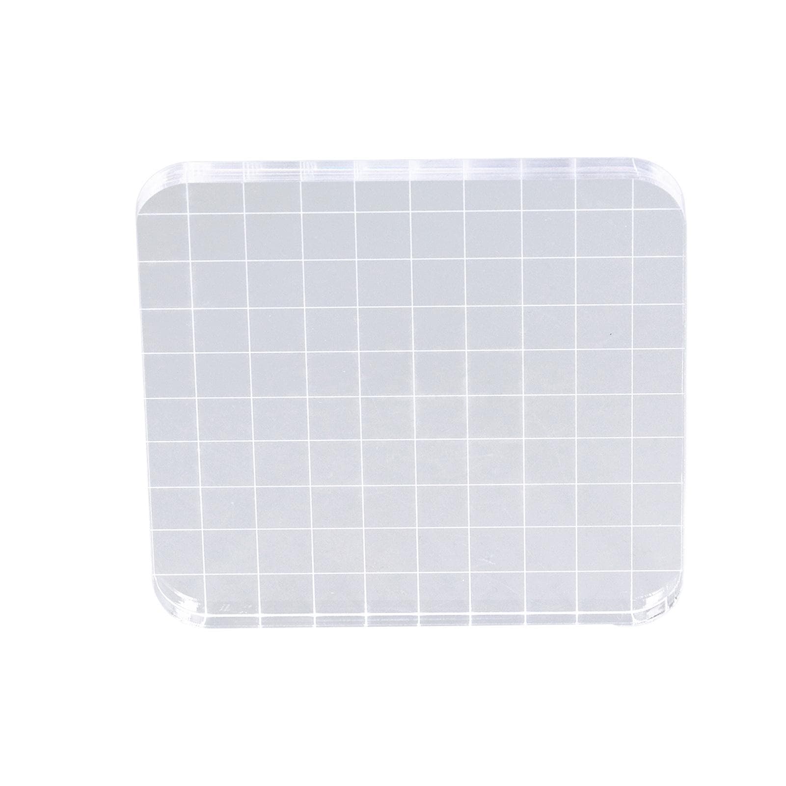 Acrylic Block 10x10cm Safe Round Corner Transparent Reusable Highly Durable Clear Stamps for