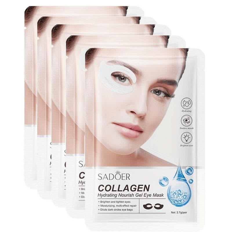 5Pcs Collagen Hydrogel Eye Mask for Wrinkle and Dark Circle Reduction Eye Patches Repairing Wrinkle Remover Dark Circle Anti Age Moisturizing Eye Mask 5pairs