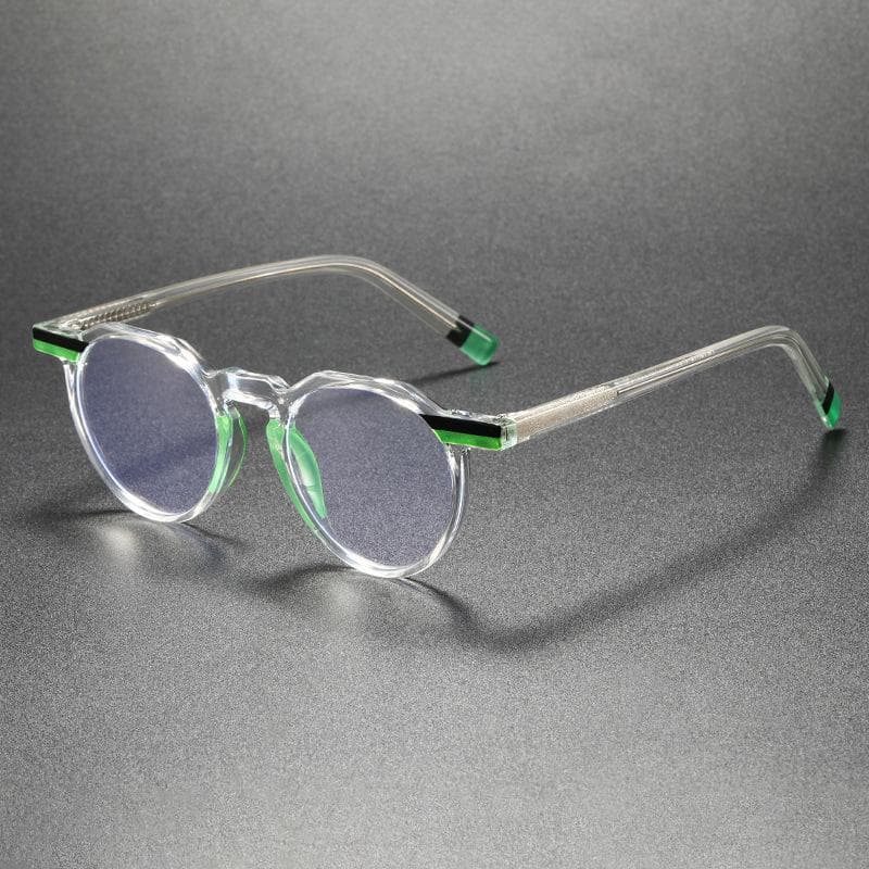New Fashionable Transparent Round Frame Women Sunglasses UV400 Sunscreen Outdoor Versatile Neutral Color Blocked