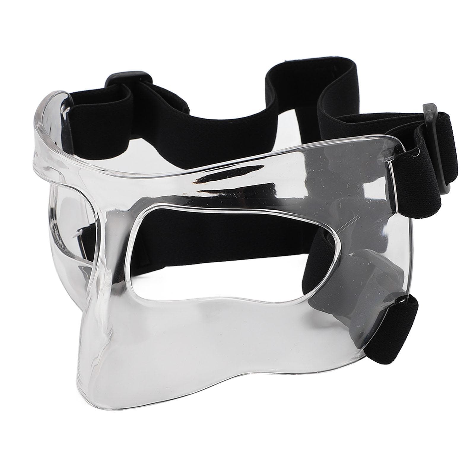 Sports Nose Guard Adjustable Clear Visibility Broken Nose Face Guard for Basketball Baseball transparent
