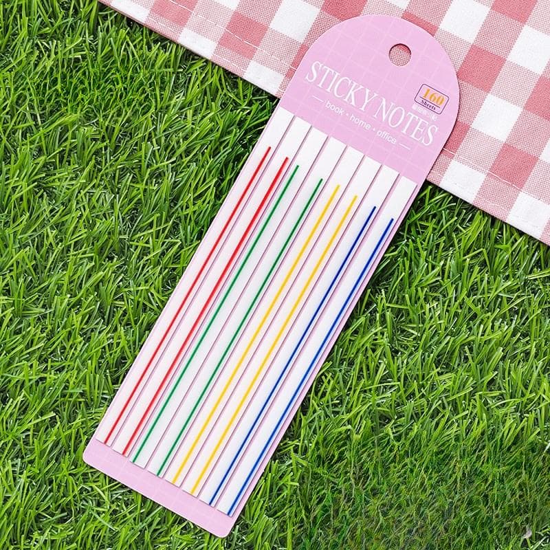 160 Pcs Long Page Markers Sticky Index Tabs Morandi Highlighter Strips Memo Note Tabs Transparent Long Page Flags Tabs multicolour