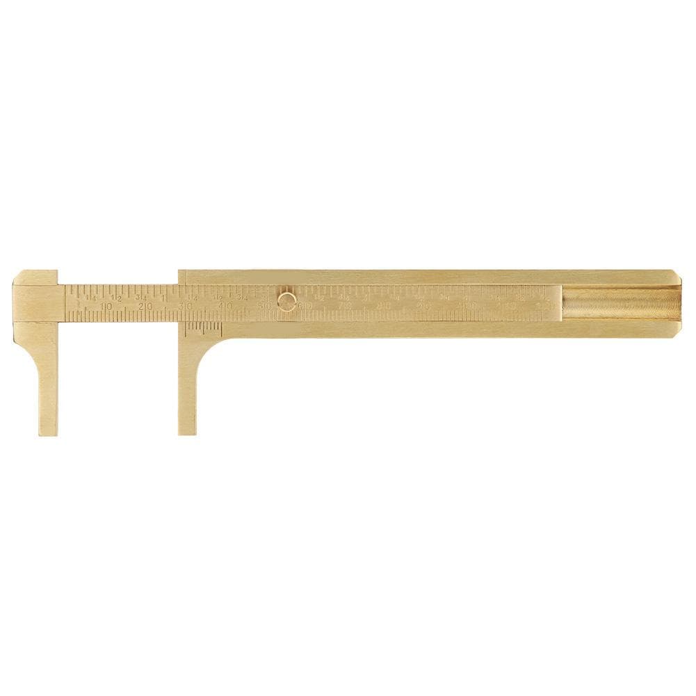 Double Scale Vernier Caliper Brass Jewelry Maker Measuring Ruler Authenticate Caliper120mm