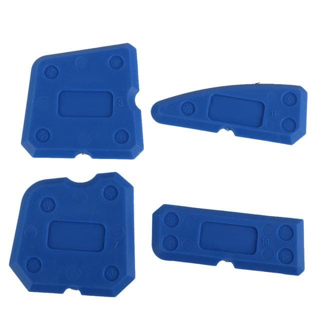 4Pcs Caulking Tool Kit Silicone Joint Sealant Spreader Spatula Scraper Edge Repair Tools Floor Tile Edges Cleaner 4PC