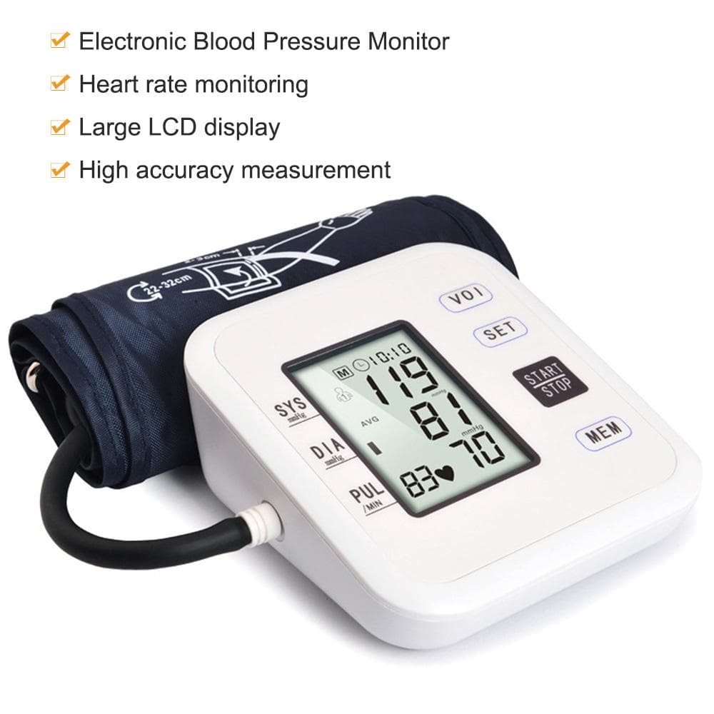 Upper Arm Style Automatic Electronic Blood Pressure Monitor for Home Use Type 1 white