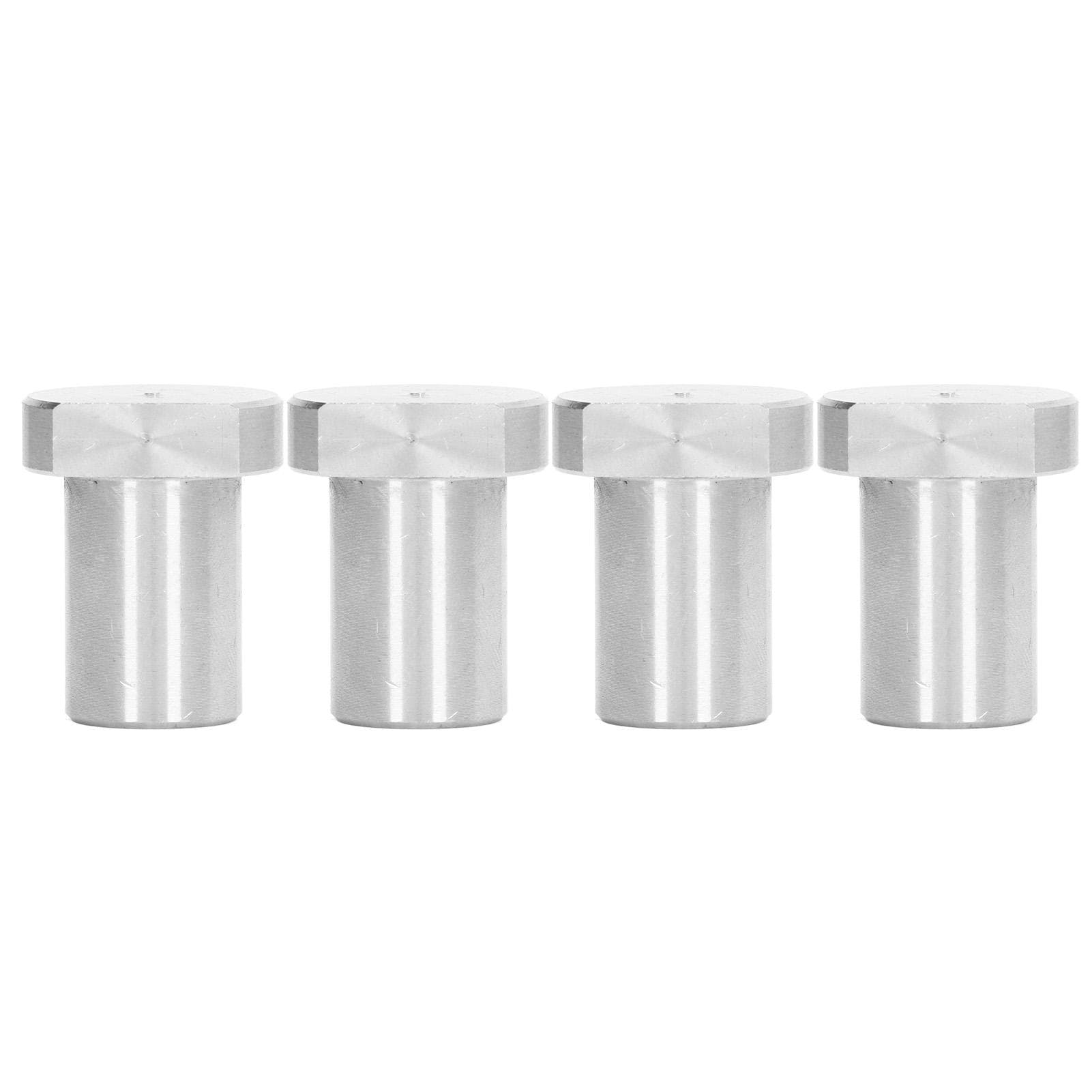 4PCS Workbench Stop Dog Dia 19mm Stainless Steel Silver Desktop Peg Brake Stop for Woodworking