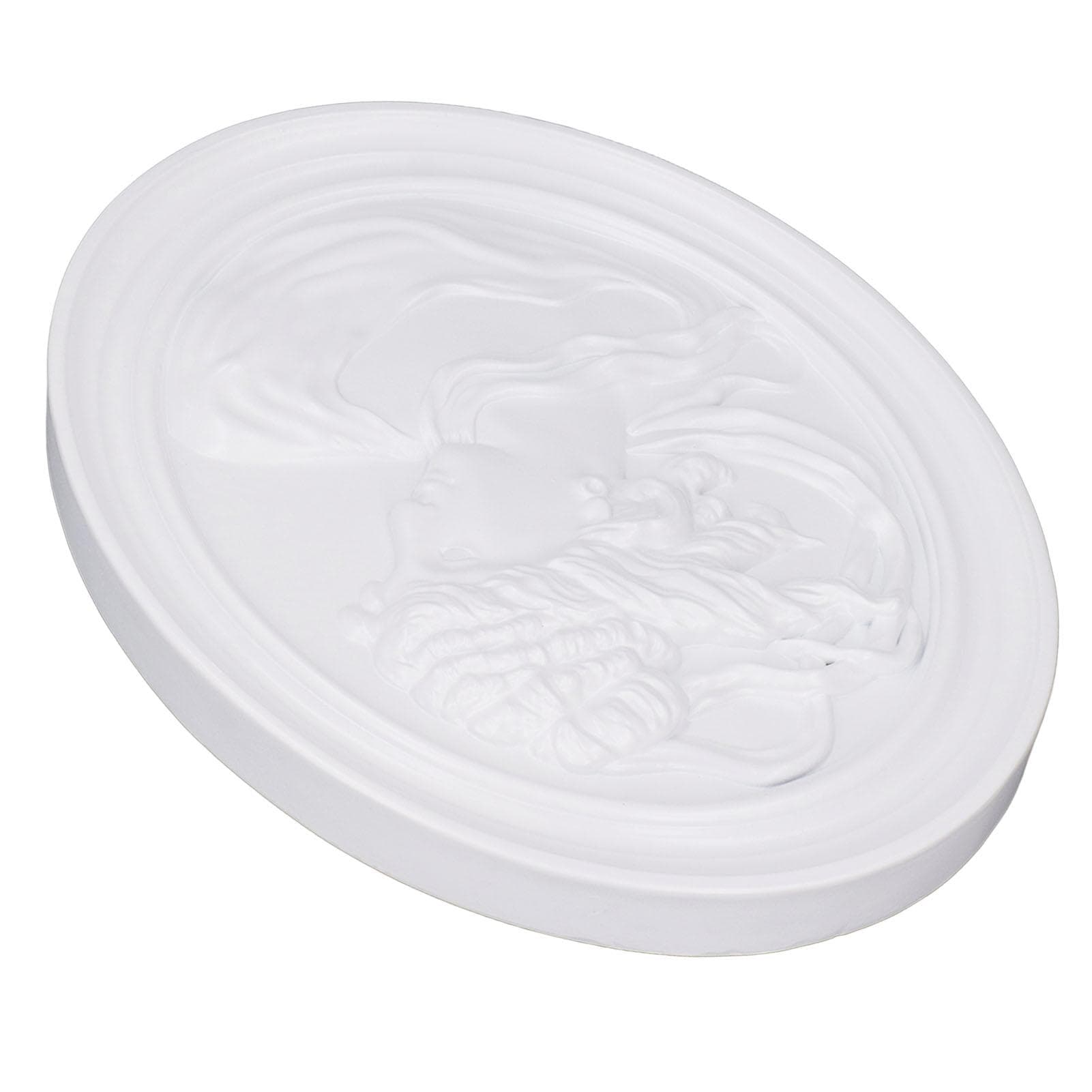 Resin Art Goddess Wall Frieze Sculpture White Mini Hanging Decor Wall Frieze Sculpture for Coffee
