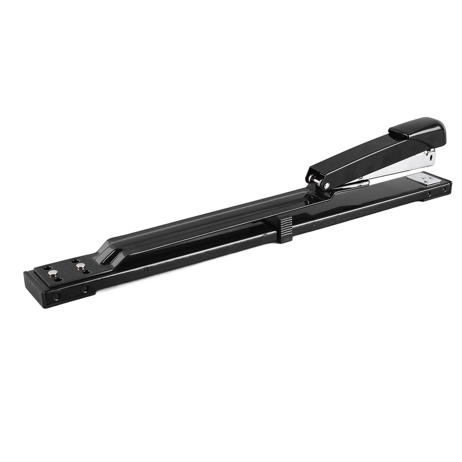 Long Arm Stapler Durable Stainless Steel Long Reach Stapler for Office and Home Black