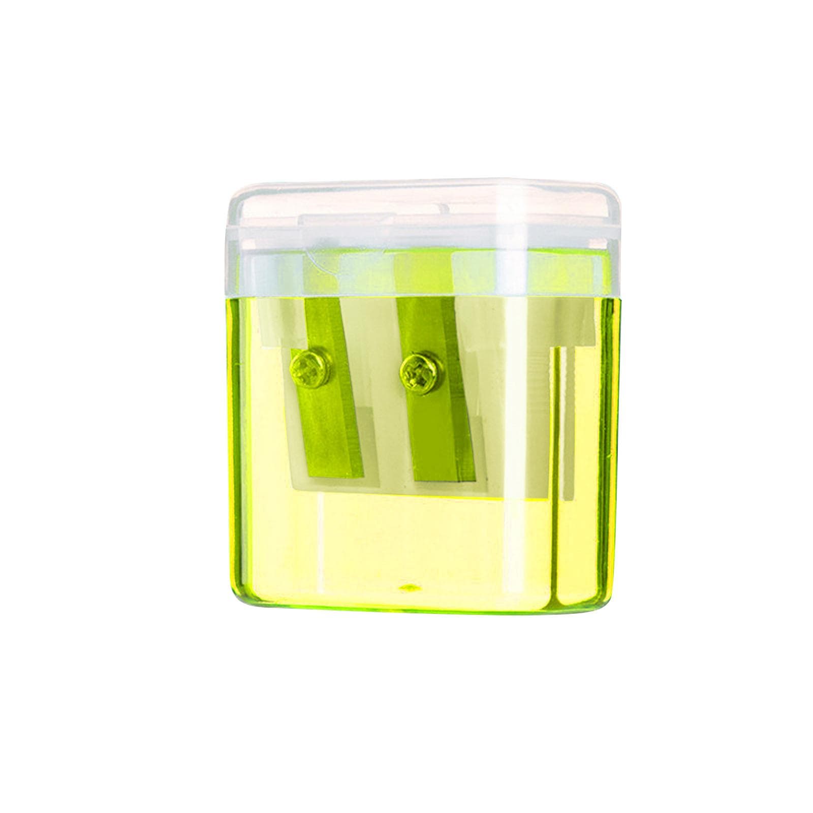 Pencil Sharpeners, Manual Pencil Sharpener With Lid, Handheld Pencil Sharpener For Colored Pencils, Protable Pencil Sharpener For Kids yellow