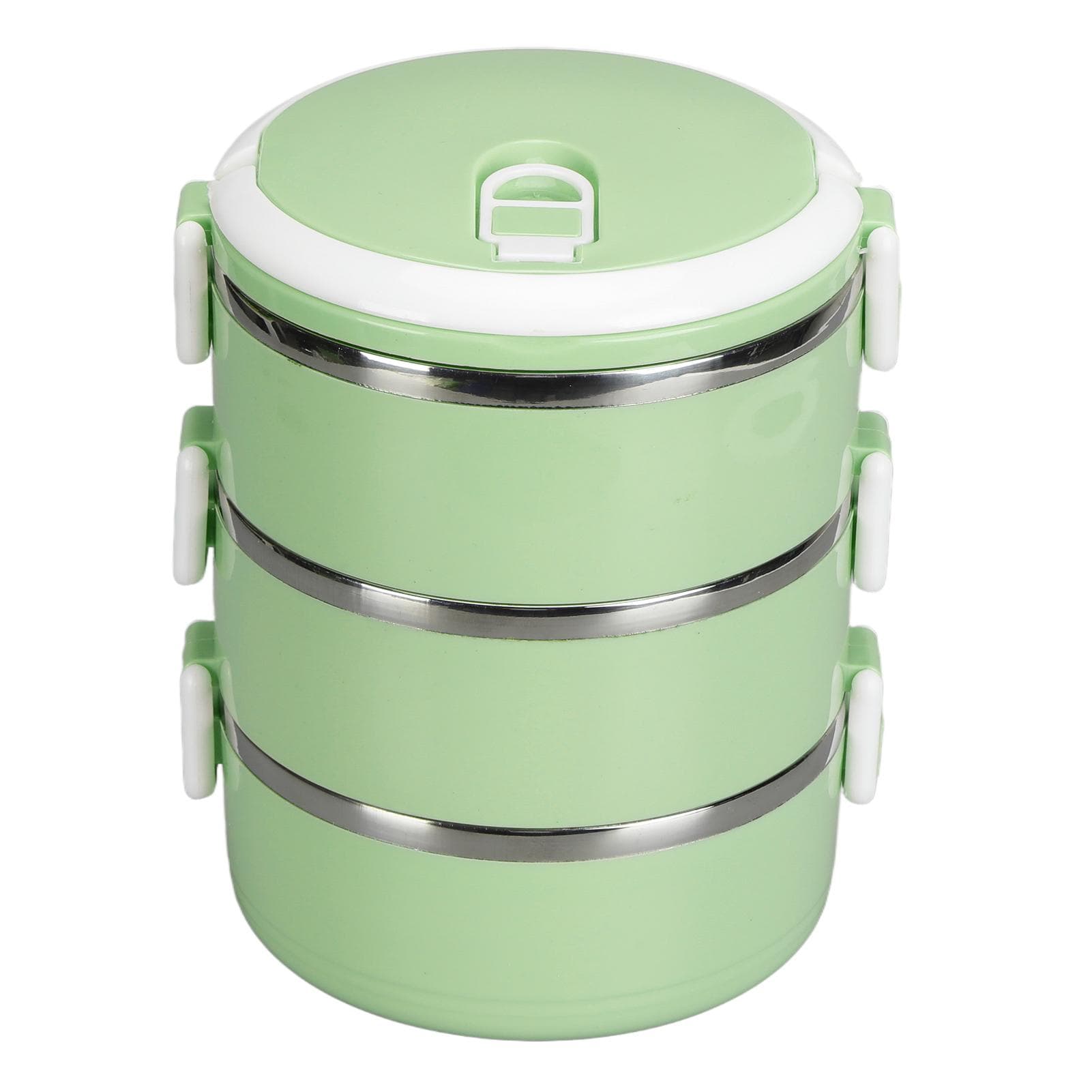Portable 304 Stainless Steel Bento Lunch Box Thermal Cylinder Lunch Container Food Storage green