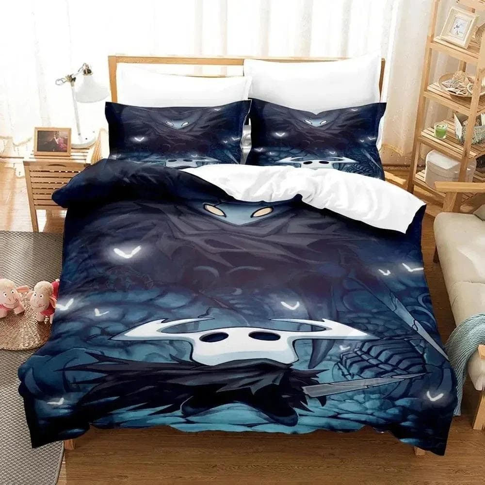Anime Game Hollow Knight Bedding Set Duvet Cover Bed Set Quilt Cover Pillowcase Comforter king Queen Size Boys Adult Bedding Set AU Queen 210x210cm
