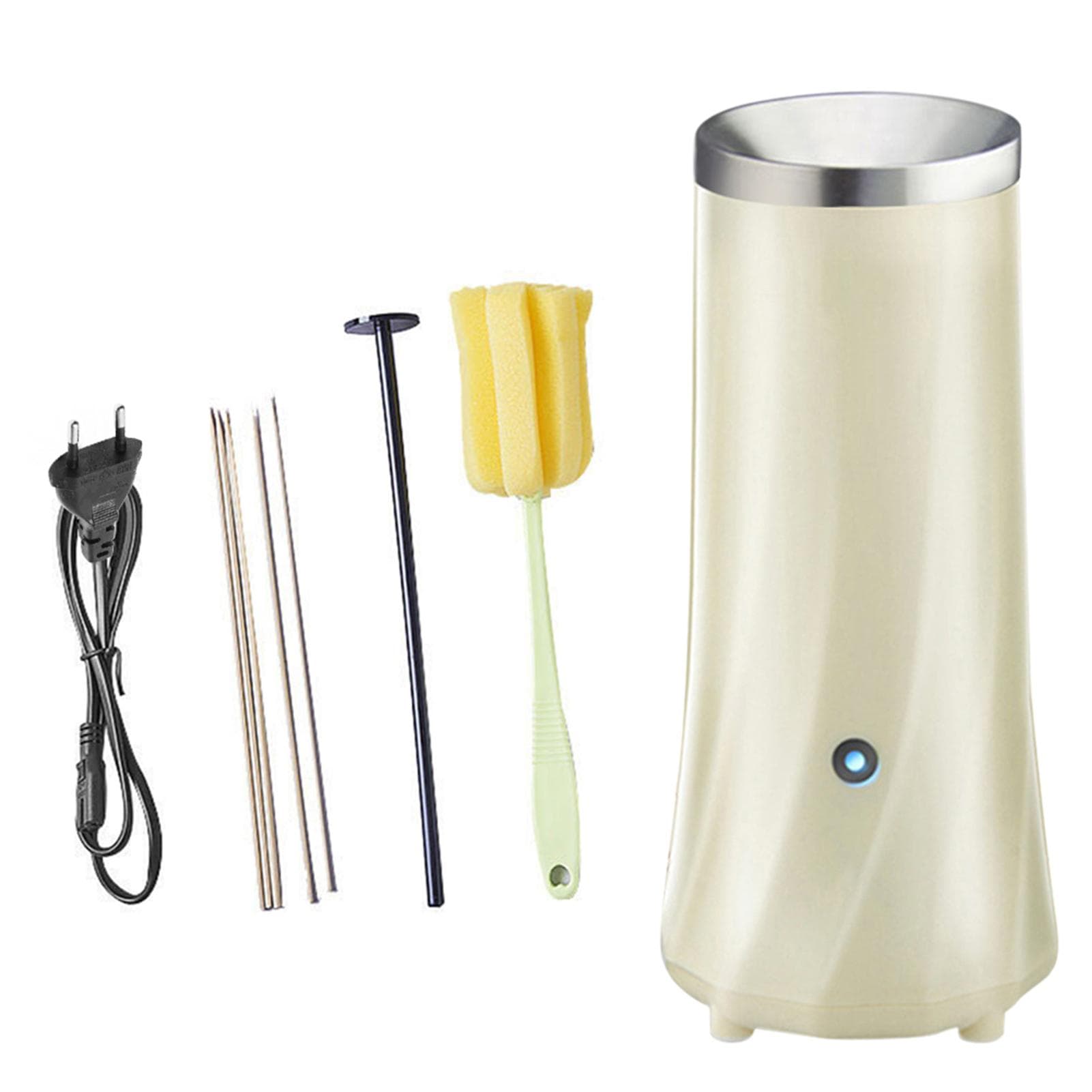Automatic Eggs Roll Machine Electric Eggs Intestinal Maker Home DIY Mini Eggs Cooker Sausage EU Plug white