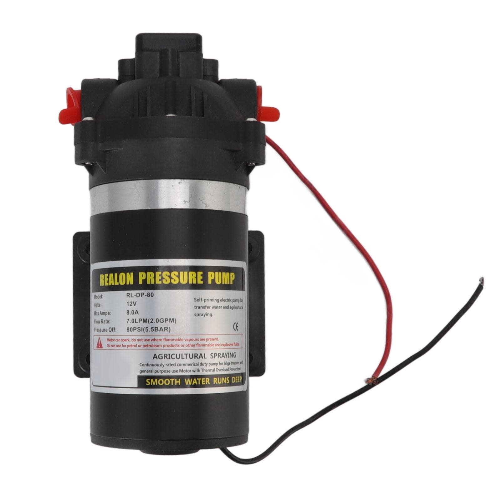 12V DC High Pressure Diaphragm Pump Horizontal Self Priming Pump Roller Water Purifier Spray Water