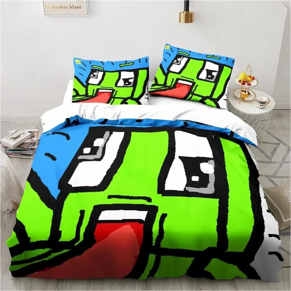 Cartoon Funny Play Unspeak.able Bedding Set Bedroom Soft Bedspreads for Bed Comefortable Duvet Cover Quilt and Pillowcase 155x220cm 3pcs