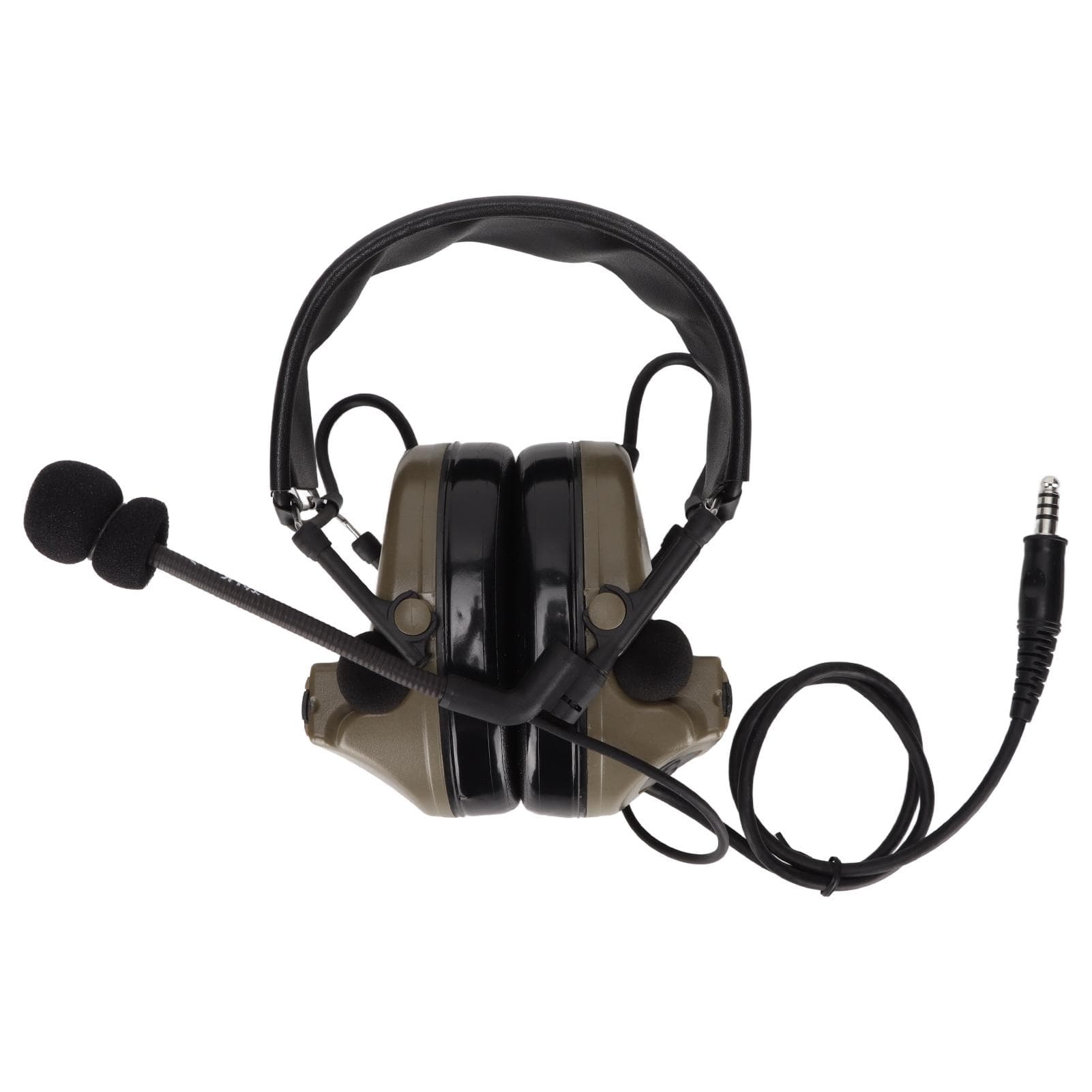 7.1mm Military Headset Professional Noise Canceling Electronic Shooting Earmuffs with U94 PTT for green