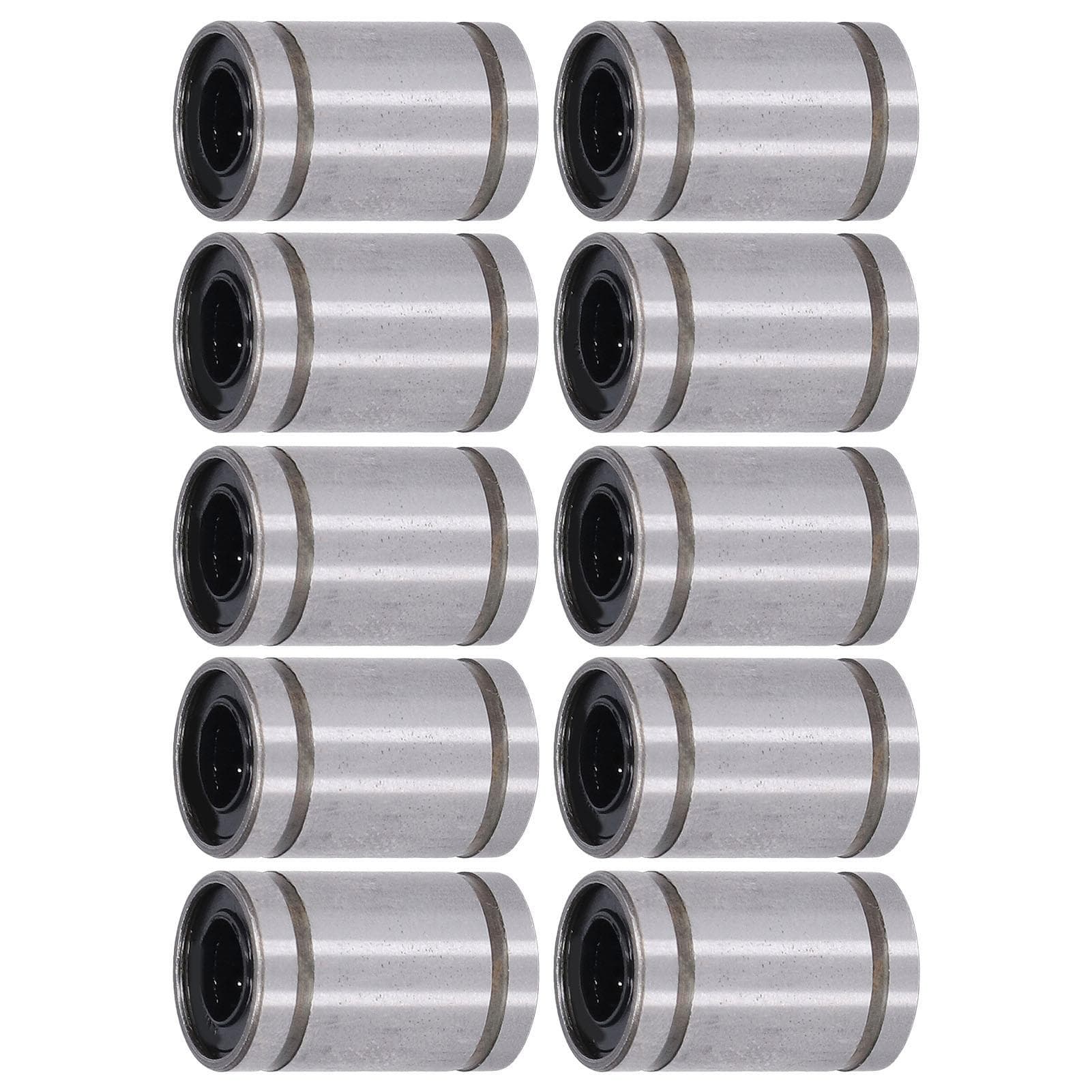 10Pcs Linear Motion Bearing Cylinder Optical Axes Slider Test Frame Spare ID 6mm OD 12mm LM6UU