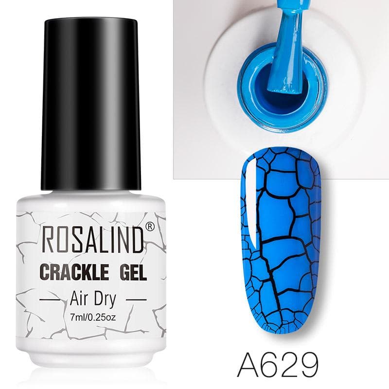 ROSALIND Whit Glass Bottle Crack Gel Nail Polish Air Dry Nail Polish Fashion Nail Art Design