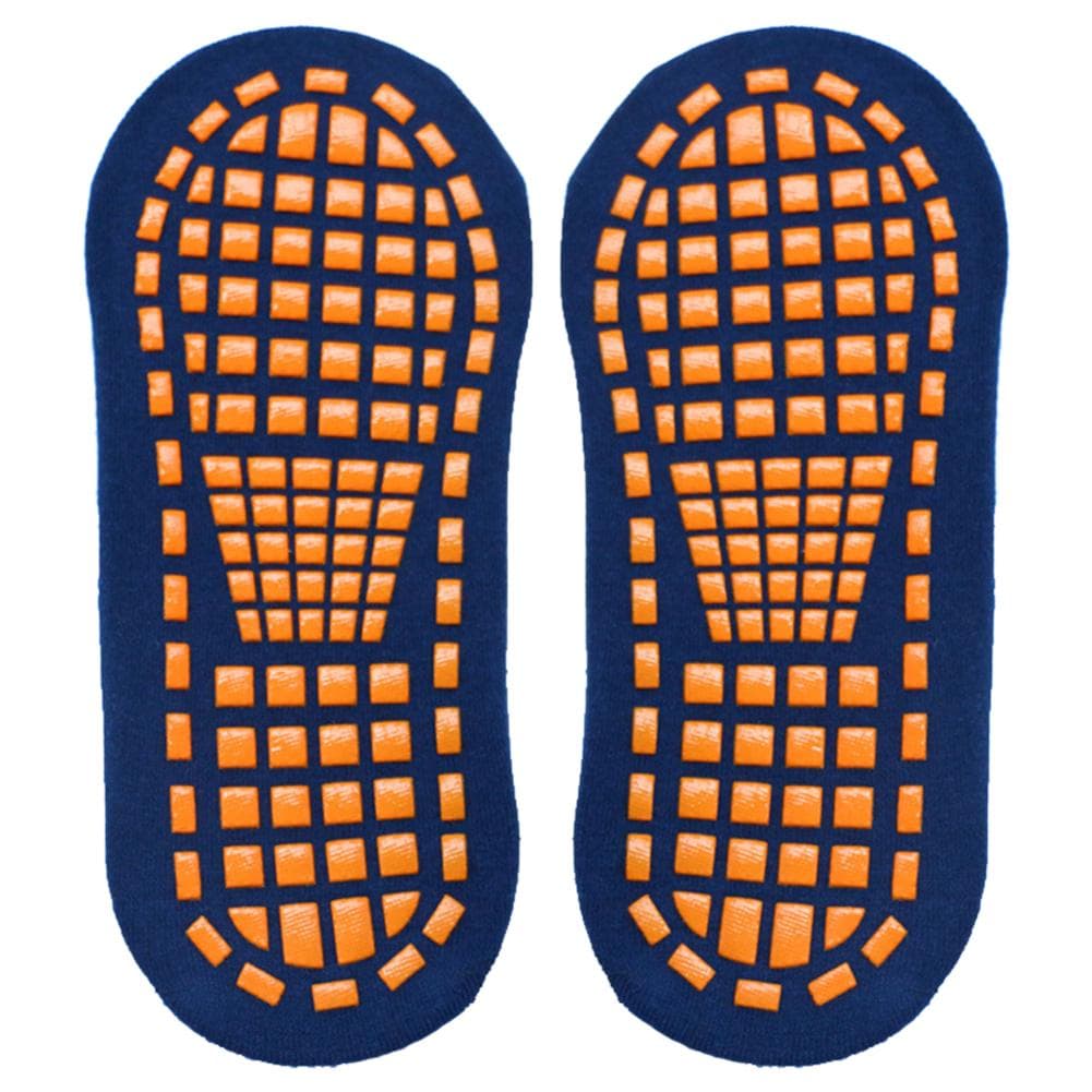 1 Pair Non-Slip Short Socks Home Floor Socks Indoor Sport Breathable Cotton Socks Yoga Socks 1-4 Years navy blue