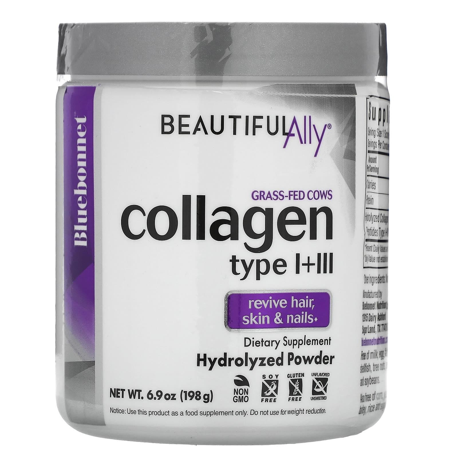 Bluebonnet Nutrition, Beautiful Ally, I + III Collagen, 6.9 oz (198 g)