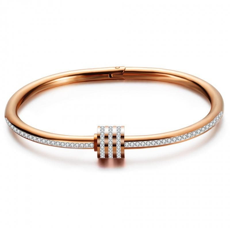 Women's Bangle Unfade Stainless Steel Bangle Fashion Jewelry Gold Silver rose gold