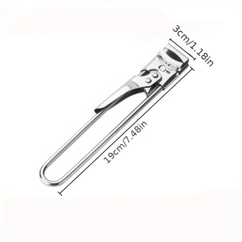 Adjustable Can Opener Labor-saving Twist Cap Artifact Household Non-slip Bottle Opener Kitchen Outdoor Bottle Opener Cap Round silver