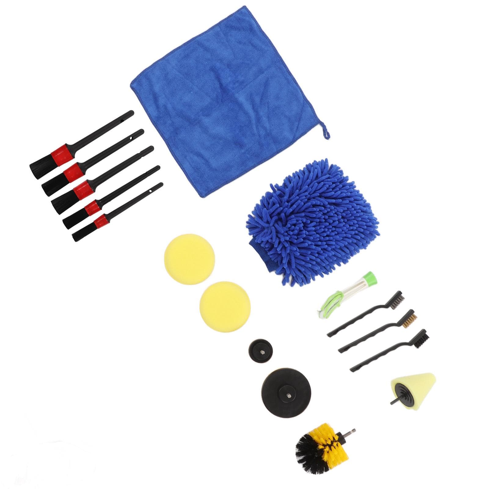 17pcs Auto Detailing Brush Kit Professional Car Detail Cleaning Brush for Wheel Exterior Interior