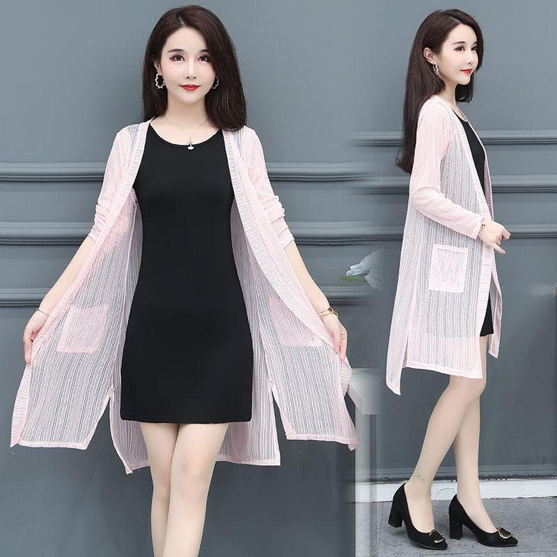Shawl Outerwear Women's Long Summer Cloak Long Sleeved Versatile Outerwear Cardigan Sun Protection Jacket Top 4XL
