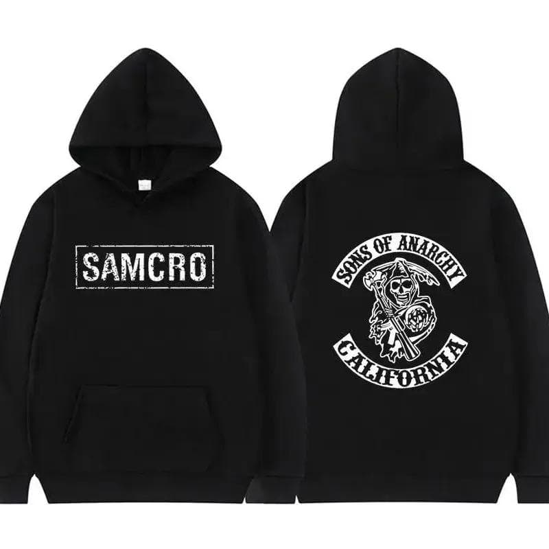 Sons of Anarchy SAMCRO Double Sided Print Streetwear Men Womnen Harajuku Brand Design Hoodie Mens Oversized Hoodies Sweatshirt XL black