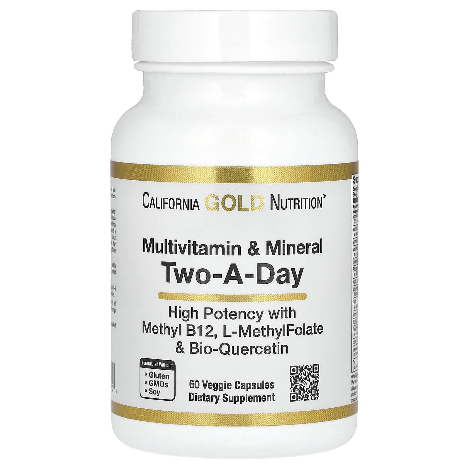 California Gold Nutrition, Daily Multivitamin, 60 Veggie Capsules