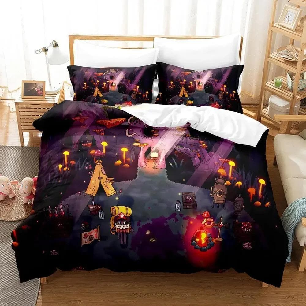 Cult Of The Lamb Bedding Set Single Twin Full Queen King Size Bed Adult Kid Bedroom Duvetcover 3D Print Anime Bed Sheet US Twin 173x218cm