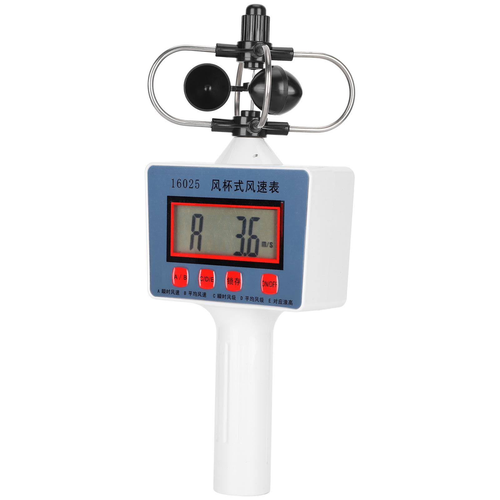 Wind Speed Meter Handheld Cup Style Anemometer for Geography Teaching Instrument