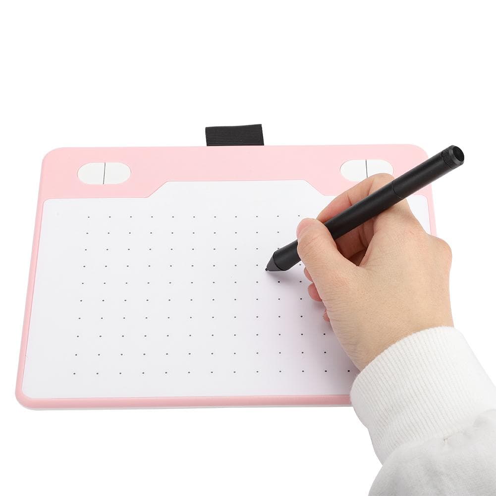 Digital Graphic Drawing Tablet Portable Handwriting Pads Board for Phone ComputerWhite pink