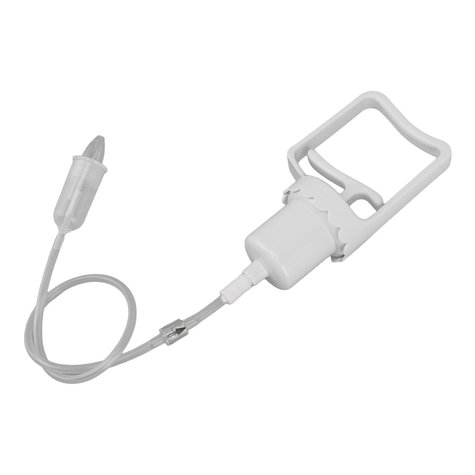 Baby Nose Aspirator Hand Puller Nose Sucker Manual Soft Silicone Negative Pressure Nosal Cleaning white