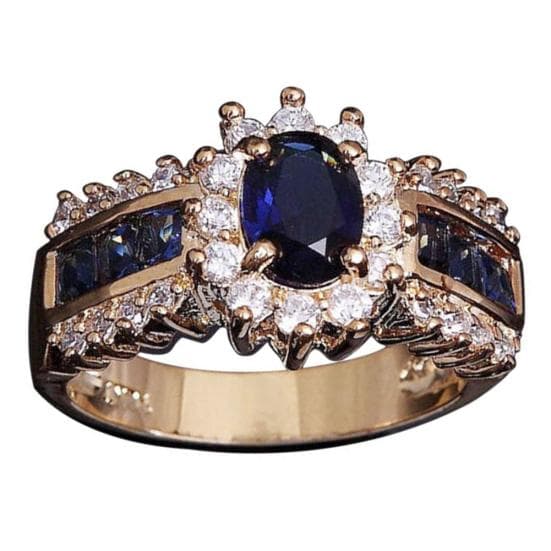 Groovy Ring Lady Vintage Band Finger Rings Wedding Party Us 11 blue