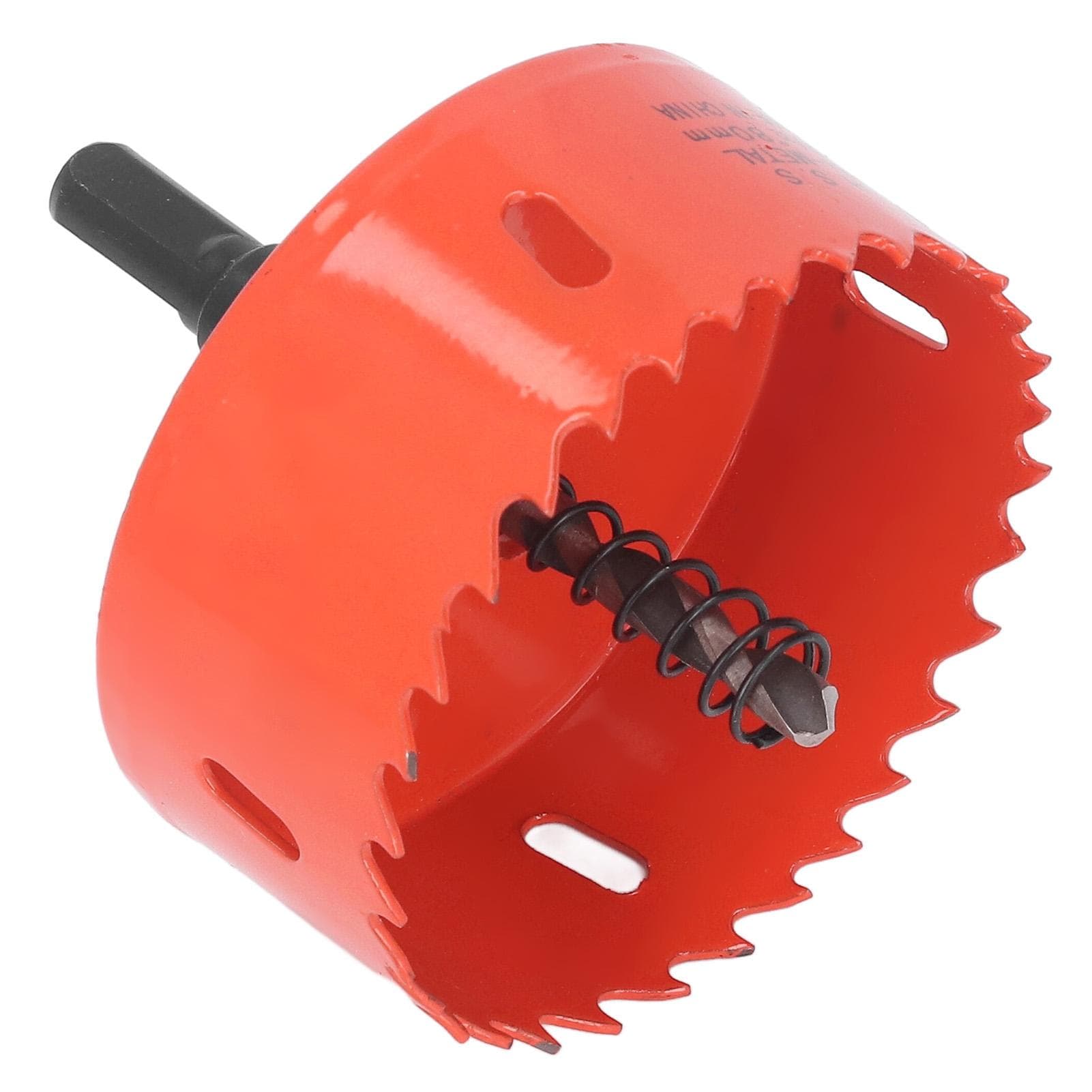 HSS Hole Saw with Mandrel 80mm Cutting Sharply Teeth Hole Drilling Cutter for Soft Metal Wood
