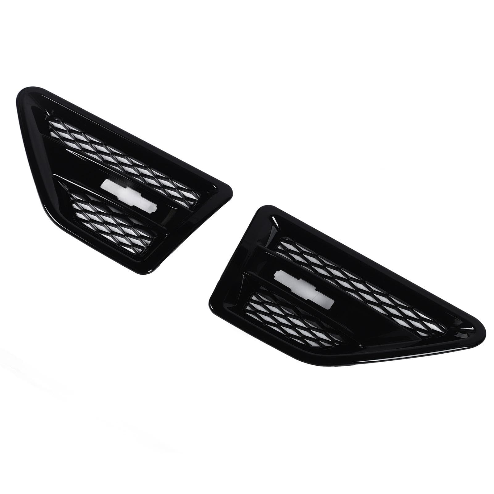 Side Air Vent Trim Grill Front Left Right Gloss Black Car Grill Mesh Vent Decoration Replacement