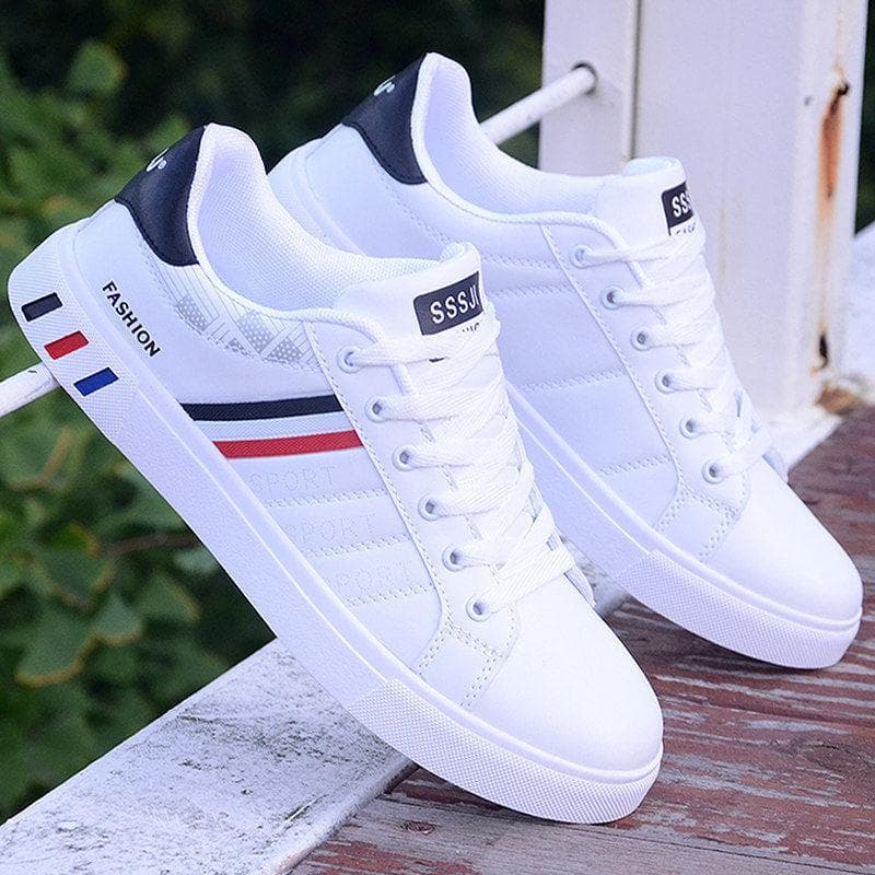 Men's Casual Sneakers Korean Style Fashion White Shoes Breathable Athletic Shoes for Men 46 white