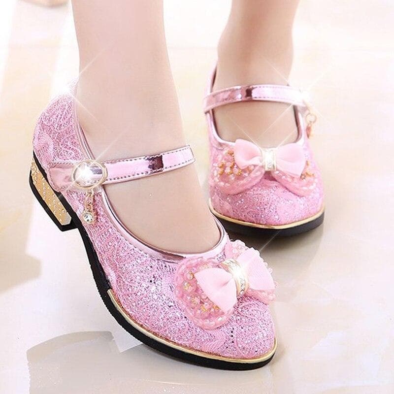Kids Wedding Dress Shoes Children Princess Shoes Leather Shoes for Girls Casual Shoes 31 pink
