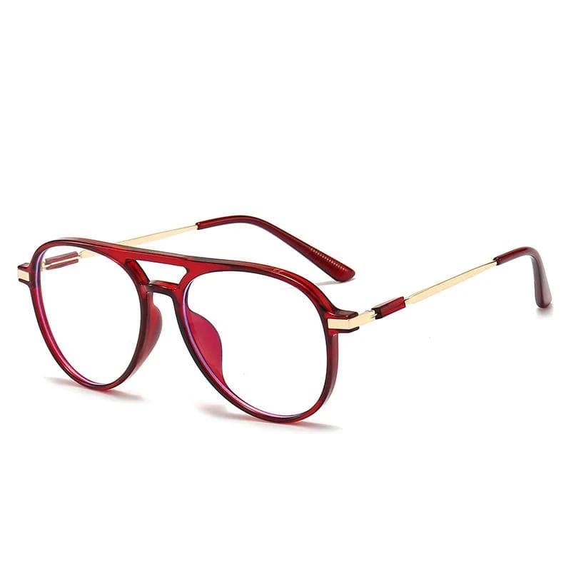 Vintage Double Beam Reading Glasses for Men Anti Blue Light Square Frame Presbyopia Eyewear 4.0