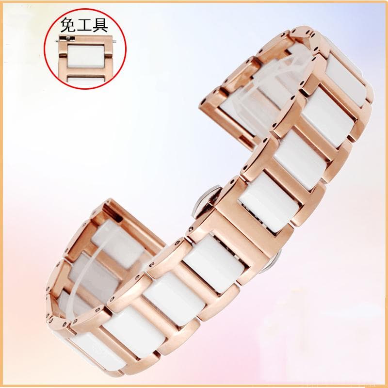 Ceramic Bracelet in stainless steel watchband 12 13 14 15 16 17 18 20 22mm watch strap women man fashion wristwatches band 14mm
