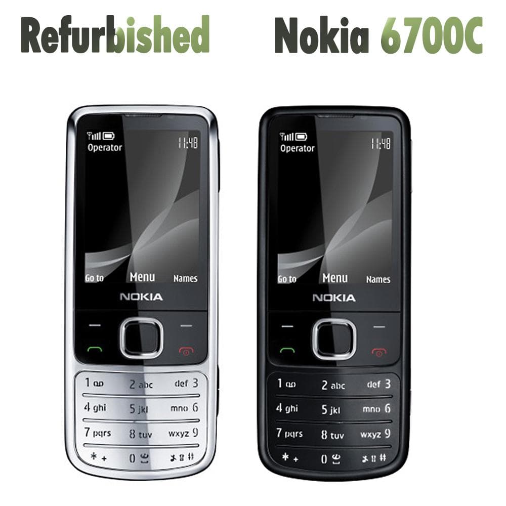 Refurbished Nokia Original Nokia 6700 Classic GMS 3G Mobile Phone With 1 SIM 1 battery 1 charger silver