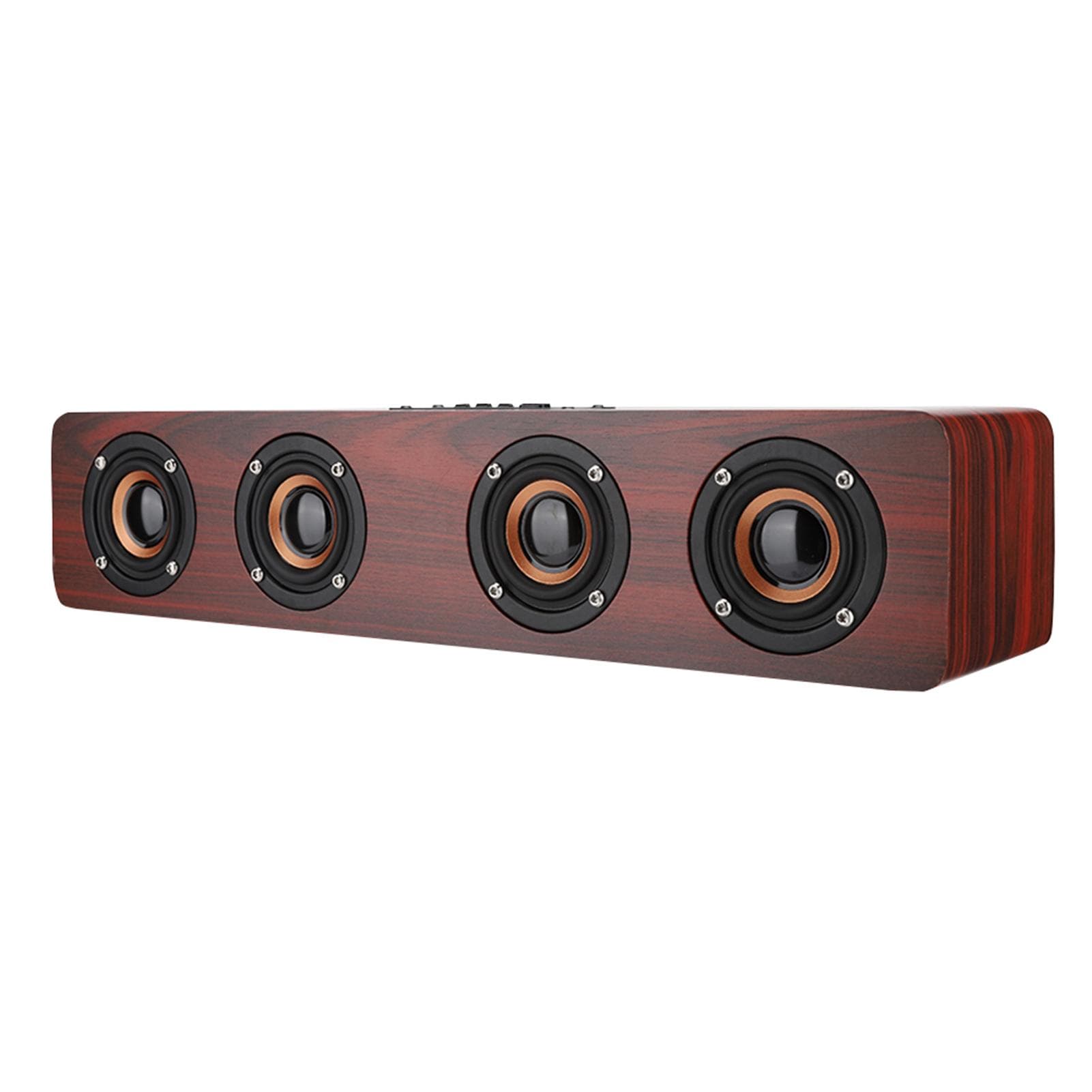 12W W8 Wooden Bluetooth Sound Tyrant TV Speaker Support Plug In Card FM Receiving Voice