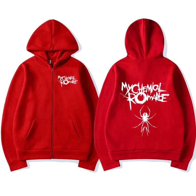 Rock Band My Chemical Romance Mcr Dead Zipper Hoodie Black Parade Punk Emo Zip Up Sweatshirt Men Fashion Vintage Hoodies Coats M