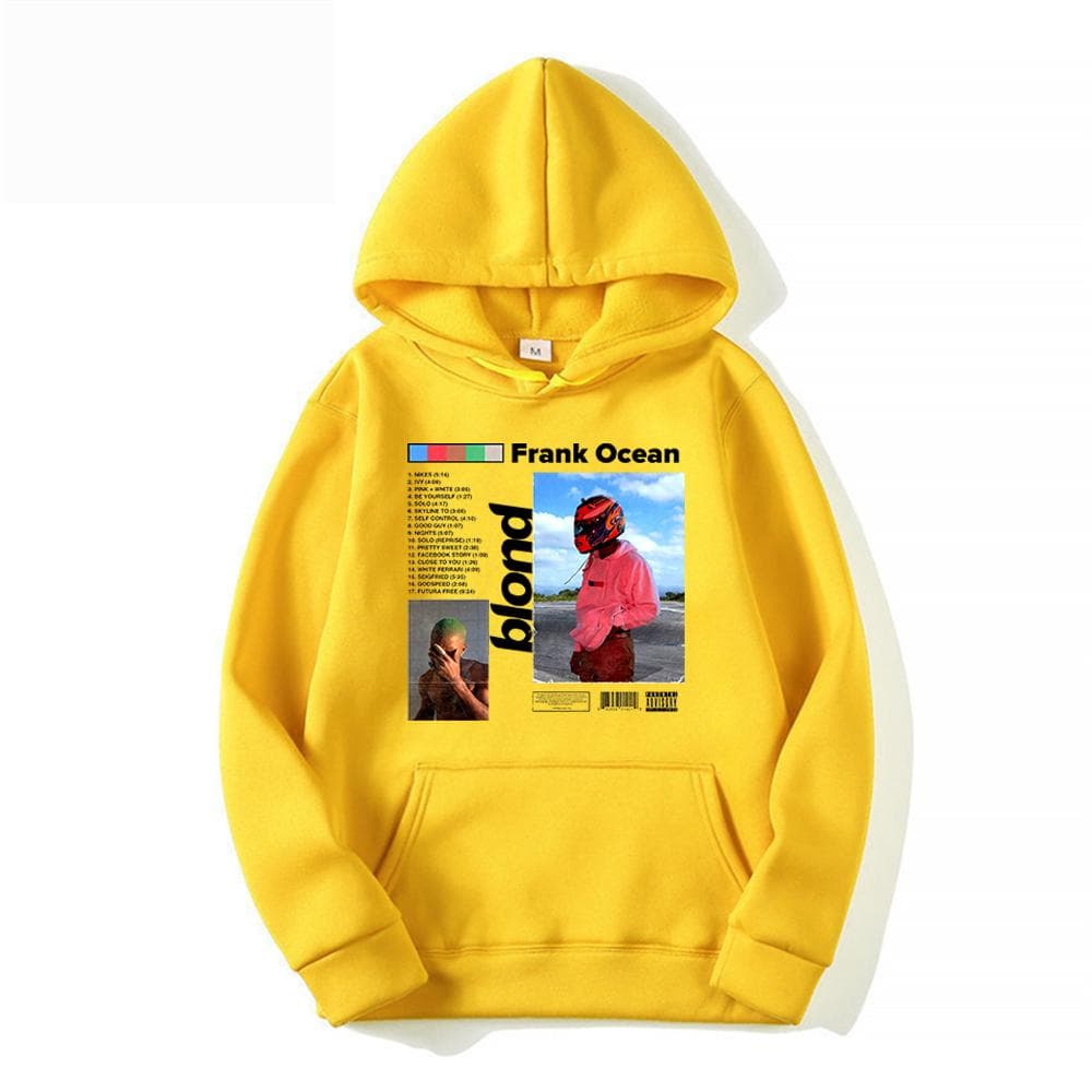 Unisex Channel Orange Hoodie Frank Blond Ocean Nostalgia Ultra Hooded Sweatshirt Rapper Singer Ocean Graphic Pullover Blond Hoodies M