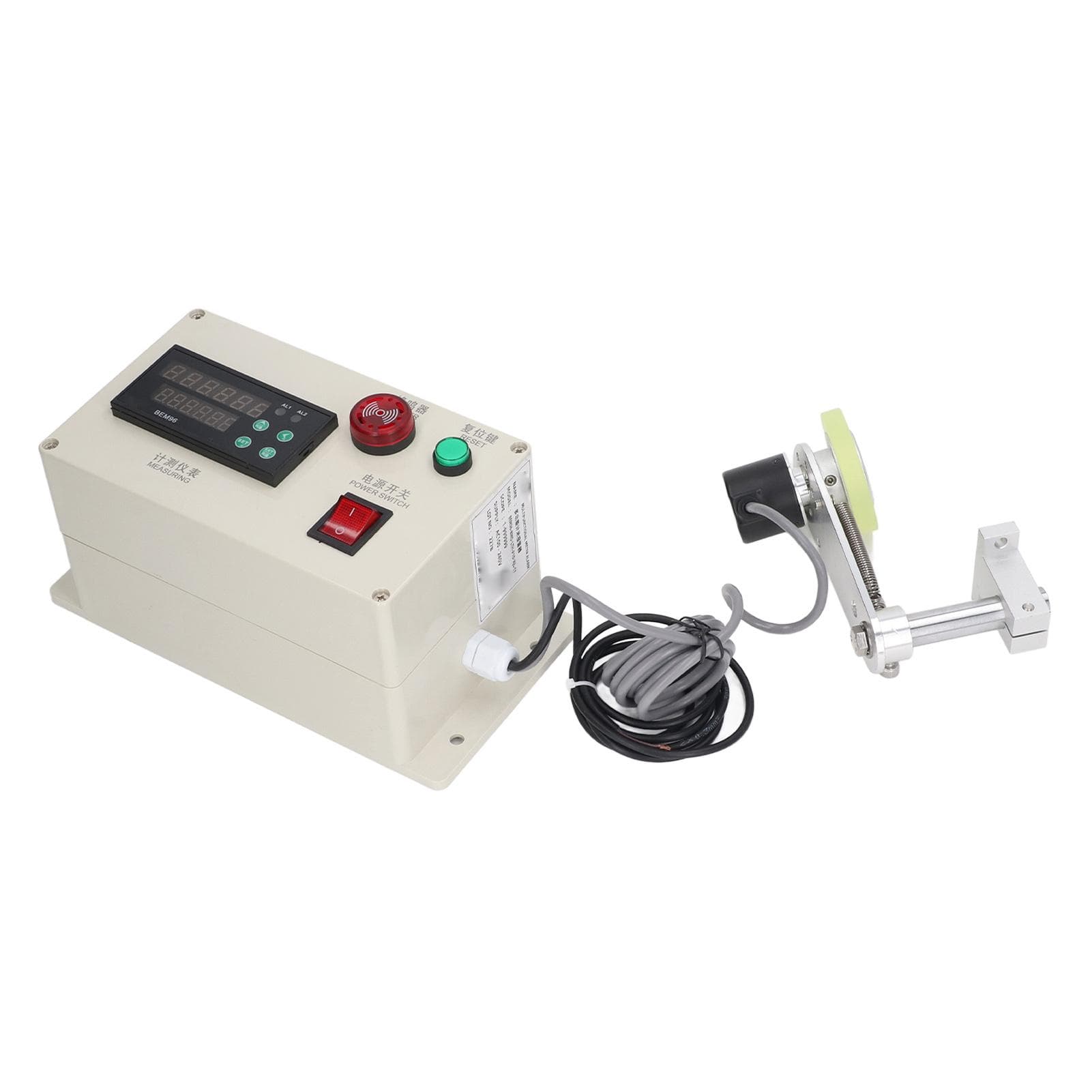 Digital Yard Meter Counter with Spring Bracket 6 Digit Roller Cable Wheel Length Meter AC100?240V