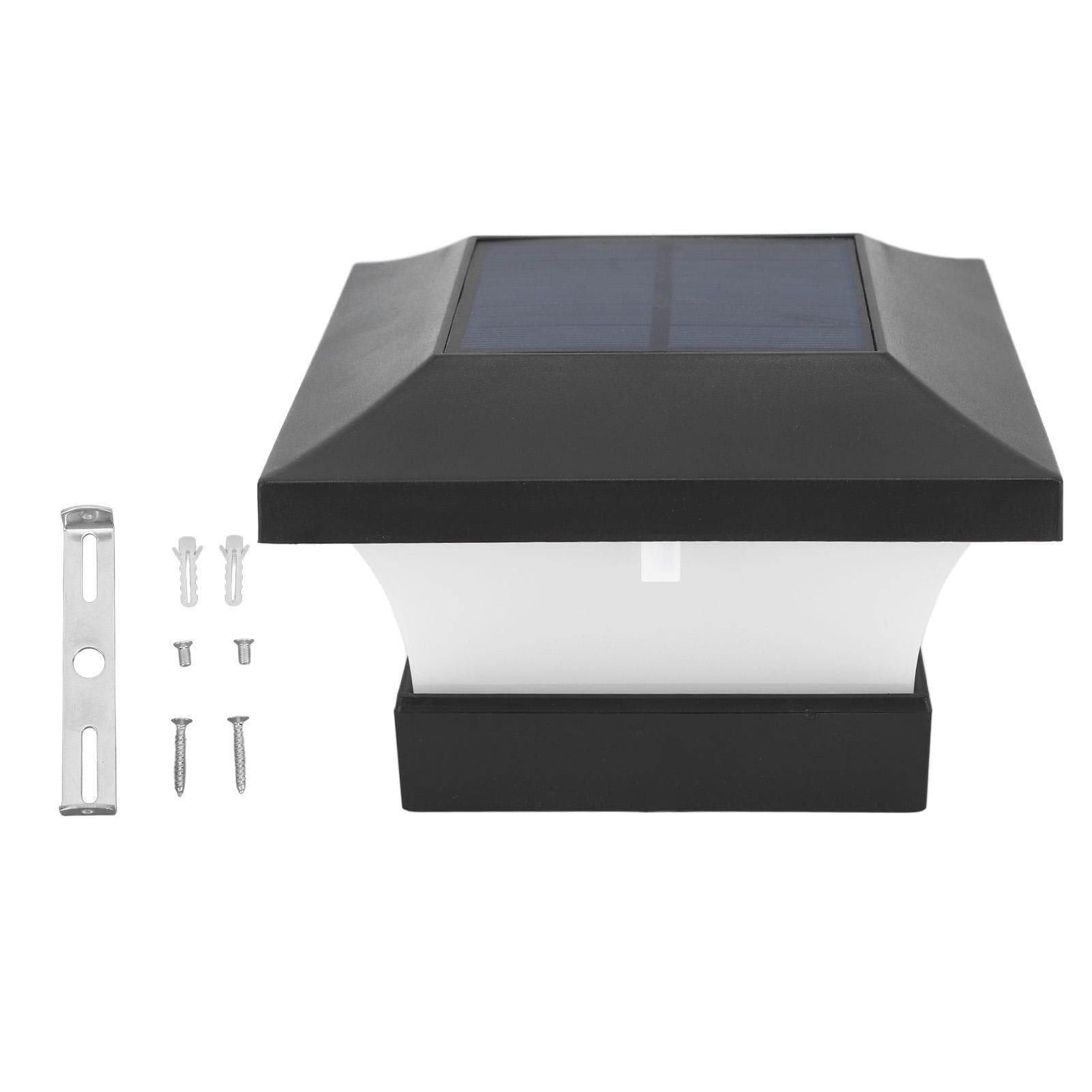 Solar Capital Lamp White Light 2000mAh IP65 LED Solar Post Cap Lights for Courtyard Fences Bridge