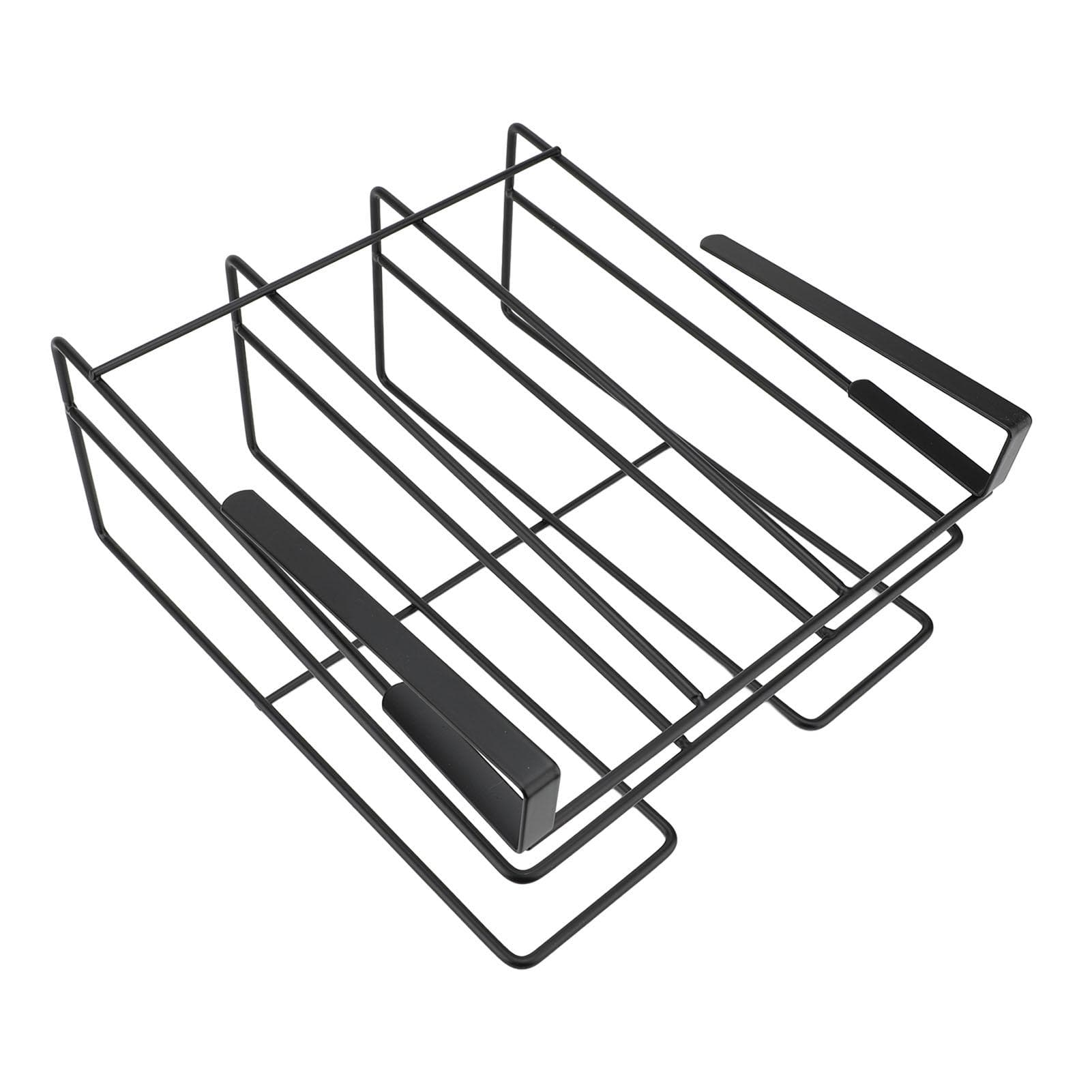 Under Cabinet Rack Multifunctional Carbon Steel Layered Under Cabinet Hanging Holder for Chopping
