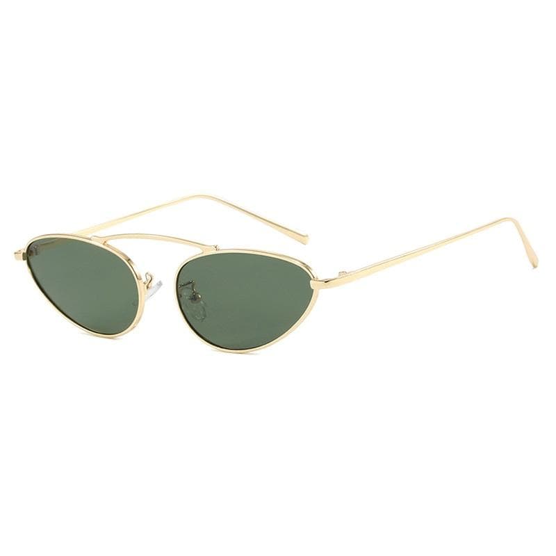 Sexy Cat Eye Sunglasses Women Vintage Triangle Metal Sun Glasses Punk Fashion Party Gafas De Sol as shown